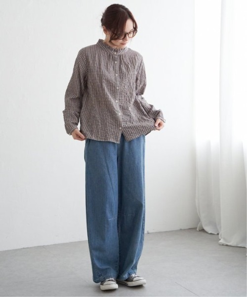 LBC（エルビーシー）の「オーガニックコットン襟フリルブラウス（シャツ/ブラウス・レディース・ホワイト/ブラック/ブラウン系その他・M/L）」の9枚目の写真