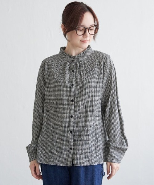 LBC（エルビーシー）の「オーガニックコットン襟フリルブラウス（シャツ/ブラウス・レディース・ホワイト/ブラック/ブラウン系その他・M/L）」の12枚目の写真