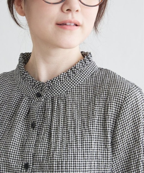 LBC（エルビーシー）の「オーガニックコットン襟フリルブラウス（シャツ/ブラウス・レディース・ホワイト/ブラック/ブラウン系その他・M/L）」の13枚目の写真