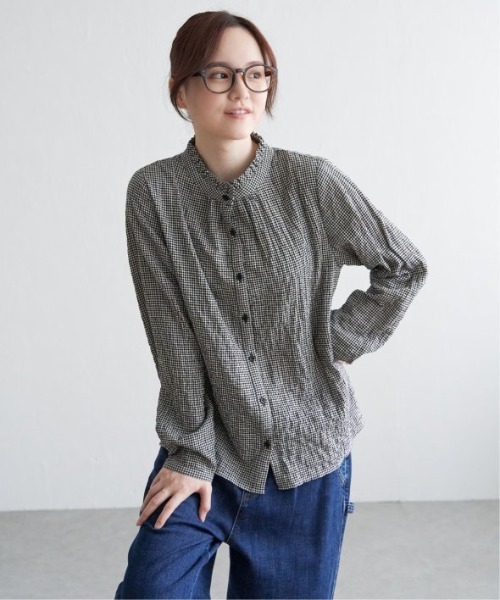 LBC（エルビーシー）の「オーガニックコットン襟フリルブラウス（シャツ/ブラウス・レディース・ホワイト/ブラック/ブラウン系その他・M/L）」の19枚目の写真