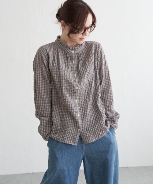 LBC（エルビーシー）の「オーガニックコットン襟フリルブラウス（シャツ/ブラウス・レディース・ホワイト/ブラック/ブラウン系その他・M/L）」の20枚目の写真