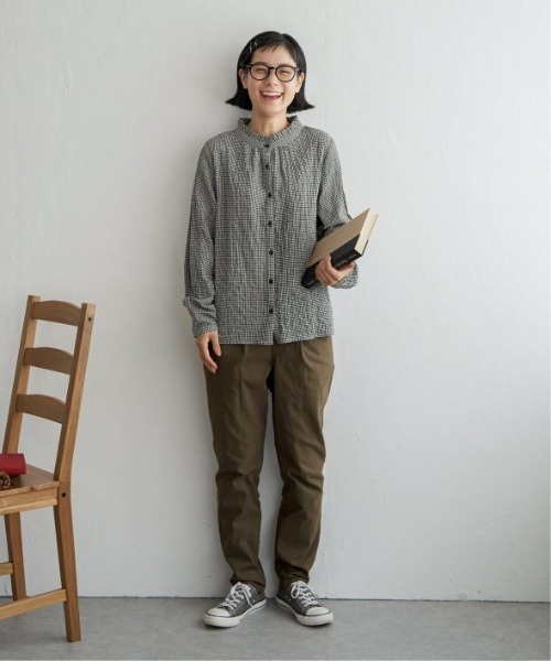 LBC（エルビーシー）の「オーガニックコットン襟フリルブラウス（シャツ/ブラウス・レディース・ホワイト/ブラック/ブラウン系その他・M/L）」の22枚目の写真