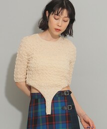 Ray BEAMS | Ray BEAMS / シャーリング ボディスーツ(ニット/セーター)