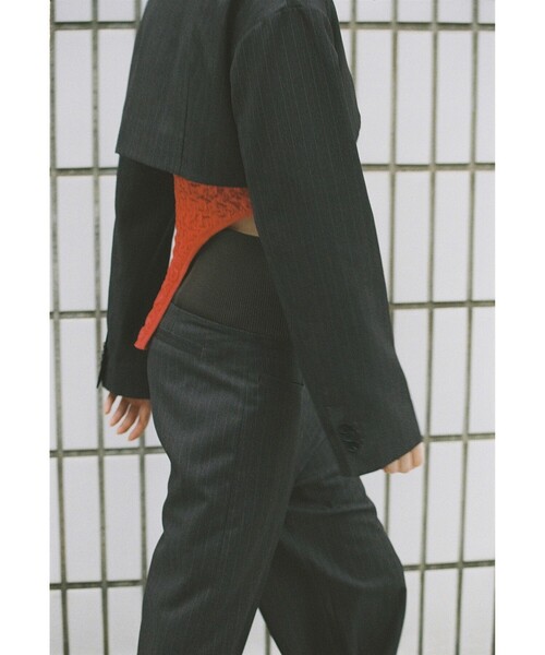 Ray BEAMS（レイビームス）の「シャーリング ボディスーツ（ニット/セーター・レディース・ベージュ/レッド・ONE SIZE）」の17枚目の写真