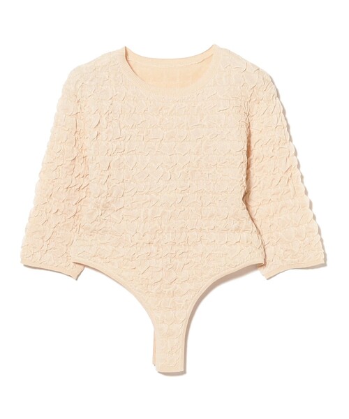 Ray BEAMS（レイビームス）の「シャーリング ボディスーツ（ニット/セーター・レディース・ベージュ/レッド・ONE SIZE）」の15枚目の写真