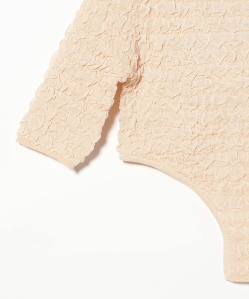 Ray BEAMS（レイビームス）の「シャーリング ボディスーツ（ニット/セーター・レディース・ベージュ/レッド・ONE SIZE）」の13枚目の写真