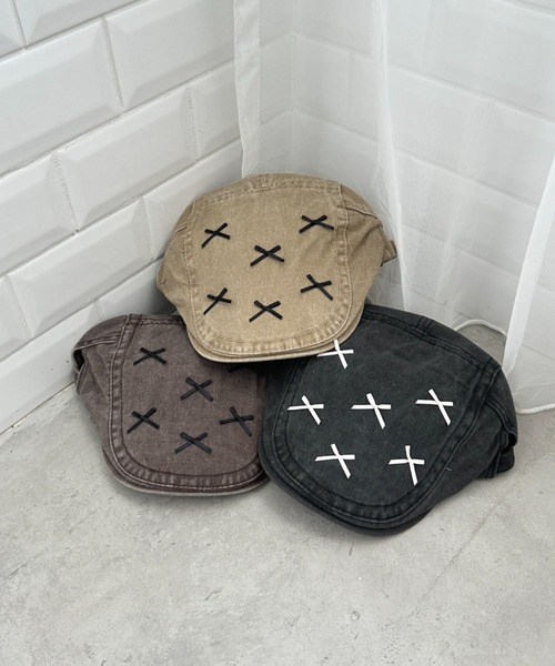 SOLLON.(ソルロン)の「メニーリボンビンテージハンチング帽(ハンチング/ベレー帽・レディース・ブラウン/ベージュ/ブラック・FREE)」の4枚目の写真