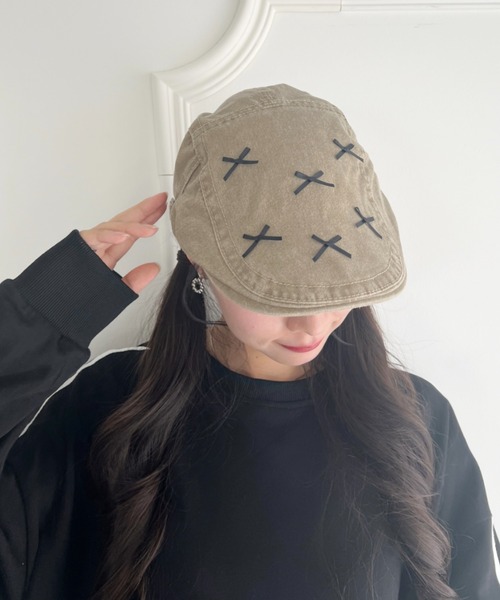 SOLLON.(ソルロン)の「メニーリボンビンテージハンチング帽(ハンチング/ベレー帽・レディース・ブラウン/ベージュ/ブラック・FREE)」の17枚目の写真