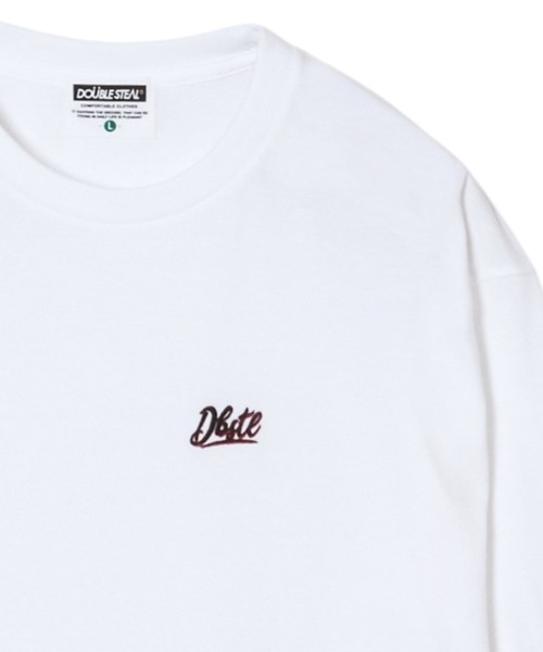 DOUBLE STEAL（ダブルスティール）の「DBSL筆記体刺繍 長袖Tシャツ（Tシャツ/カットソー・メンズ・ブラック/ホワイト・LARGE/X-LARGE/MEDIUM）」の2枚目の写真