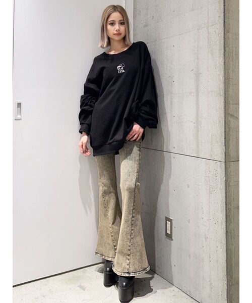 GYDA（ジェイダ）の「BETTY×GYDA Coffee BIGスウェットトップス（スウェット・レディース・ブラック/ボルドー/オフホワイト・FREE）」の21枚目の写真