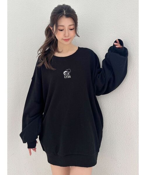 GYDA（ジェイダ）の「BETTY×GYDA Coffee BIGスウェットトップス（スウェット・レディース・ブラック/ボルドー/オフホワイト・FREE）」の20枚目の写真
