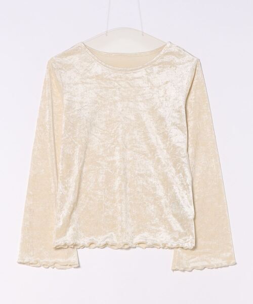 actuel（アクチュエル）の「【ａｃｔｕｅｌ】メッシュベロアボートネック長袖シャツ（Tシャツ/カットソー・レディース・チャコールグレー/アイボリー・FREE）」の18枚目の写真