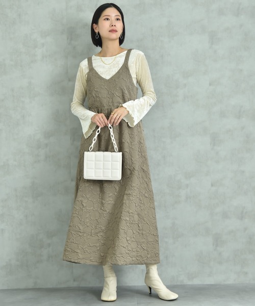 actuel（アクチュエル）の「【ａｃｔｕｅｌ】メッシュベロアボートネック長袖シャツ（Tシャツ/カットソー・レディース・チャコールグレー/アイボリー・FREE）」の21枚目の写真