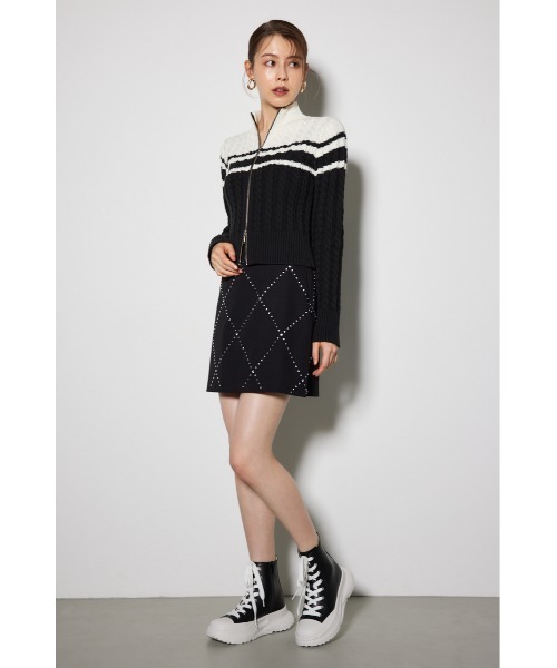 rienda(リエンダ)の「ラインストーンミニスコートショートパンツ(スカート・レディース・ブラック/グレー・X-SMALL/SMALL/MEDIUM)」の6枚目の写真