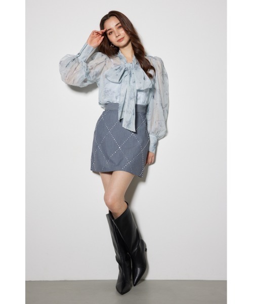 rienda(リエンダ)の「ラインストーンミニスコートショートパンツ(スカート・レディース・ブラック/グレー・X-SMALL/SMALL/MEDIUM)」の9枚目の写真