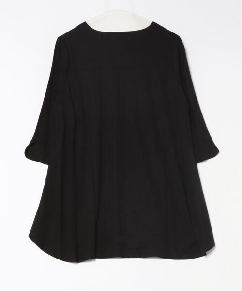 B'day(ビーデイ)の「【 B'day / ビーデー 】ロング 七分袖 チュニック トップス キーネック(Tシャツ/カットソー・レディース・ブラック・LARGE/MEDIUM)」の11枚目の写真