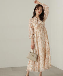 PROPORTION BODY DRESSING | フラワーリボンシャーリングワンピース / 1214240506(ワンピース)