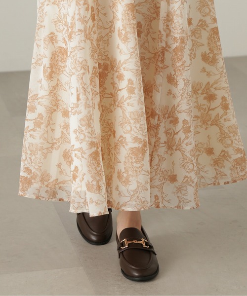 PROPORTION BODY DRESSING（プロポーションボディドレッシング）の「フラワーリボンシャーリングワンピース / 1214240506（ワンピース・レディース・ブラック/ベージュ系その他・SMALL/MEDIUM）」の3枚目の写真