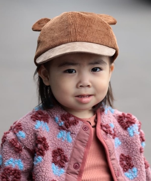 BEAMS mini（ビームスミニ）の「コーデュロイ クマ キャップ 2024FW（キャップ・キッズ・ブラウン/オフホワイト/ピンク・ONE SIZE）」の17枚目の写真