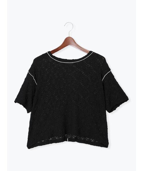 Te chichi TERRASSE(テチチテラス)の「花柄シャーリング配色メロートップス(Tシャツ/カットソー・レディース・イエロー/オフホワイト/ブラック・F)」の11枚目の写真