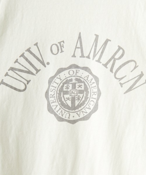 AMERICANA（アメリカーナ）の「[Americana/アメリカーナ] ラグランスリーブ カレッジプリントTシャツ（Tシャツ/カットソー・レディース・グレー/オートミール/ホワイト・ONE SIZE）」の16枚目の写真