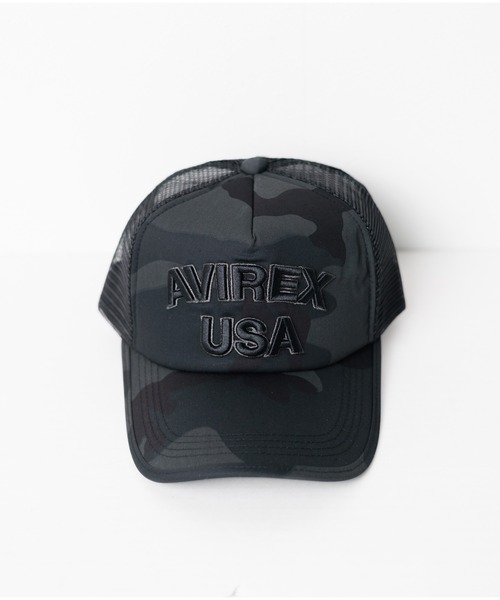 AVIREX（アヴィレックス）の「【AVIREX】LOGO MESH CAP（キャップ・メンズ・グレー系カモフラージュ/ホワイト/ブラック/ネイビー/オリーブ・FREE）」の8枚目の写真