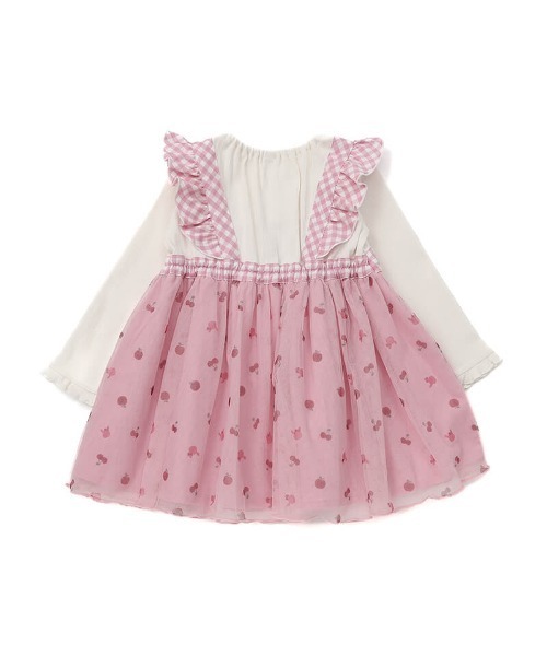 coeur a coeur(クーラクール)の「coeur a coeur ドッキングワンピース(ワンピース・キッズ・レッド/ピンク・110cm/100cm/90cm/80cm)」の4枚目の写真