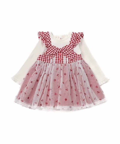 coeur a coeur(クーラクール)の「coeur a coeur ドッキングワンピース(ワンピース・キッズ・レッド/ピンク・110cm/100cm/90cm/80cm)」の5枚目の写真