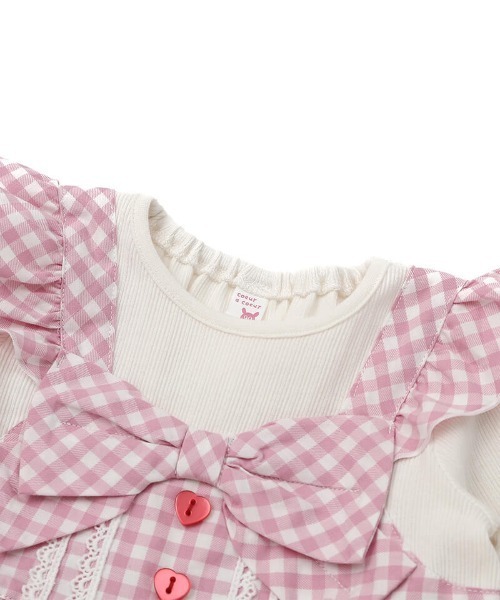 coeur a coeur(クーラクール)の「coeur a coeur ドッキングワンピース(ワンピース・キッズ・レッド/ピンク・110cm/100cm/90cm/80cm)」の15枚目の写真