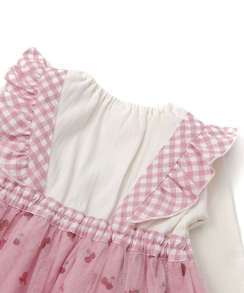coeur a coeur(クーラクール)の「coeur a coeur ドッキングワンピース(ワンピース・キッズ・レッド/ピンク・110cm/100cm/90cm/80cm)」の16枚目の写真