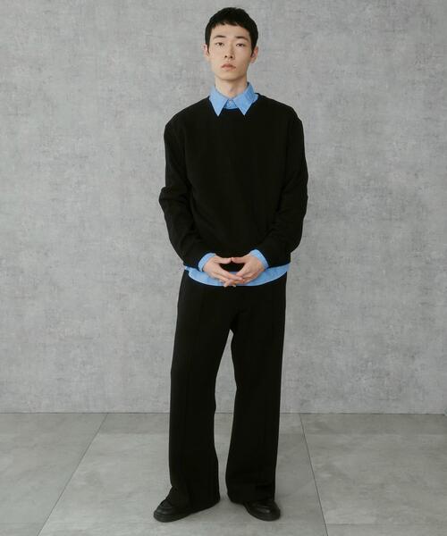 THE STANDARD（ザスタンダード）の「■■■WEGO/エルボーパッチクルーネックプルオーバー■■■（スウェット・メンズ・ブラック/杢グレー・MEDIUM/LARGE）」の5枚目の写真