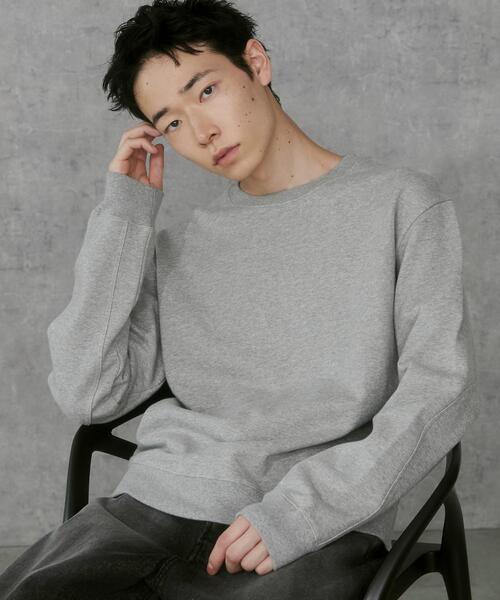 THE STANDARD（ザスタンダード）の「■■■WEGO/エルボーパッチクルーネックプルオーバー■■■（スウェット・メンズ・ブラック/杢グレー・MEDIUM/LARGE）」の9枚目の写真