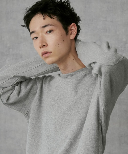 THE STANDARD（ザスタンダード）の「■■■WEGO/エルボーパッチクルーネックプルオーバー■■■（スウェット・メンズ・ブラック/杢グレー・MEDIUM/LARGE）」の2枚目の写真