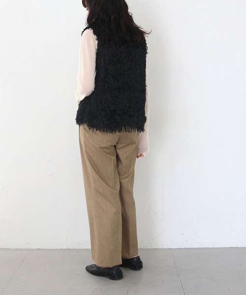 HER CLOSET(ハークローゼット)の「【vingtrois】フェザーフリンジベスト(ベスト・レディース・アイボリー/ブラック・M)」の20枚目の写真