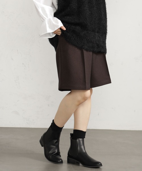 FOUND GOOD（ファウンドグッド）の「ウールライクショーツ（その他パンツ・レディース・ブラウン系/ブラック/ブラウン系8・L/S/M）」の3枚目の写真