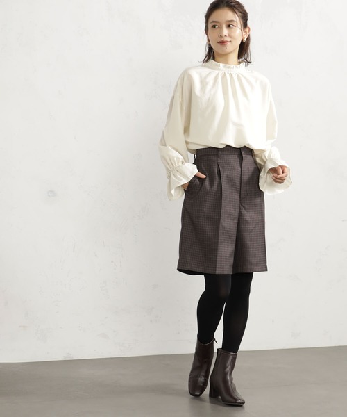 FOUND GOOD（ファウンドグッド）の「ウールライクショーツ（その他パンツ・レディース・ブラウン系/ブラック/ブラウン系8・L/S/M）」の8枚目の写真