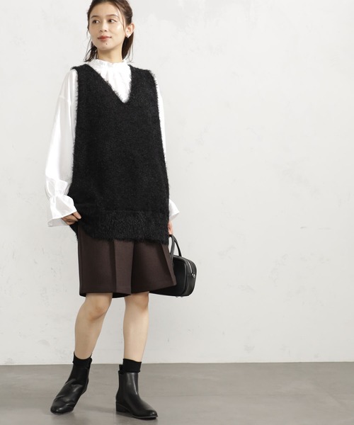 FOUND GOOD（ファウンドグッド）の「ウールライクショーツ（その他パンツ・レディース・ブラウン系/ブラック/ブラウン系8・L/S/M）」の15枚目の写真