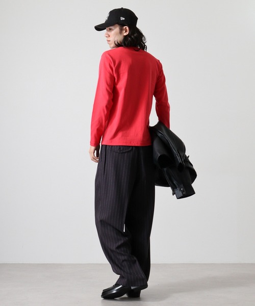 CROSS & STITCH(クロスステッチ)の「CROSS & STITCH 6.2オンス オープンエンド マックスウェイトロングスリーブTシャツ(リブ無し)/長袖Tシャツ(Tシャツ/カットソー・メンズ・ブラック/ヘザーグレー/レッド/ホワイト/ネイビー・M/XXL/XL/L/S/4XL/3XL)」の10枚目の写真