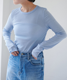 EMILY WEEK（エミリーウィーク）の「《WEB限定追加》パウダリーコットンプルオーバー（ベージュ）（Tシャツ/カットソー）」