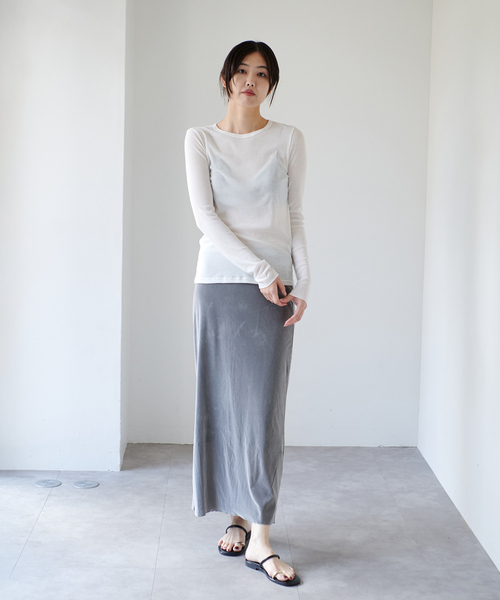 EMILY WEEK（エミリーウィーク）の「《WEB限定追加》パウダリーコットンプルオーバー（ベージュ）（Tシャツ/カットソー・レディース・サックスブルー/ホワイト/ベージュ・FREE）」の11枚目の写真