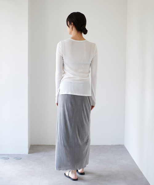 EMILY WEEK（エミリーウィーク）の「《WEB限定追加》パウダリーコットンプルオーバー（ベージュ）（Tシャツ/カットソー・レディース・サックスブルー/ホワイト/ベージュ・FREE）」の13枚目の写真