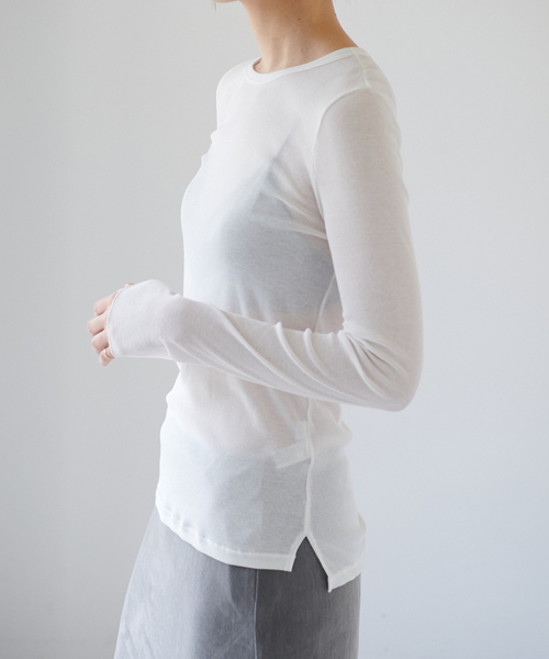 EMILY WEEK（エミリーウィーク）の「《WEB限定追加》パウダリーコットンプルオーバー（ベージュ）（Tシャツ/カットソー・レディース・サックスブルー/ホワイト/ベージュ・FREE）」の18枚目の写真