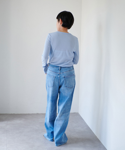 EMILY WEEK（エミリーウィーク）の「《WEB限定追加》パウダリーコットンプルオーバー（ベージュ）（Tシャツ/カットソー・レディース・サックスブルー/ホワイト/ベージュ・FREE）」の22枚目の写真