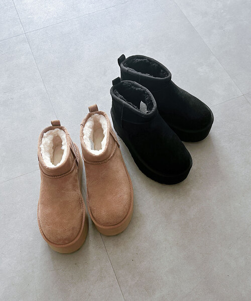 UGG（アグ）の「UGG/アグ ULTRA MINI PLATFORM 1135092-BLK/CHE（その他シューズ・レディース・ブラック/キャメル・25cm/24cm/23cm）」の14枚目の写真