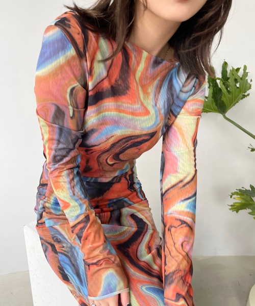 SANSeLF（サンセルフ）の「長袖ニット（ニット/セーター・レディース・オレンジ・FREE）」の3枚目の写真