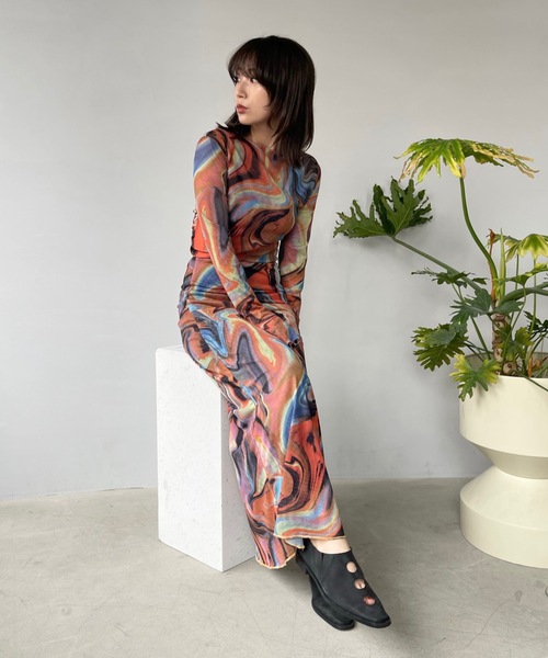 SANSeLF（サンセルフ）の「長袖ニット（ニット/セーター・レディース・オレンジ・FREE）」の5枚目の写真