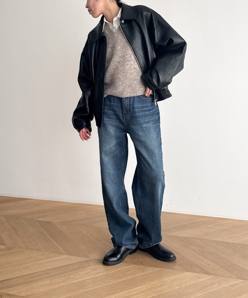 CANAL JEAN(キャナルジーン)の「El mar ウール混Vネックニットベスト(ベスト・レディース・ブラウン/ベージュ/ネイビー・ONE SIZE)」の9枚目の写真