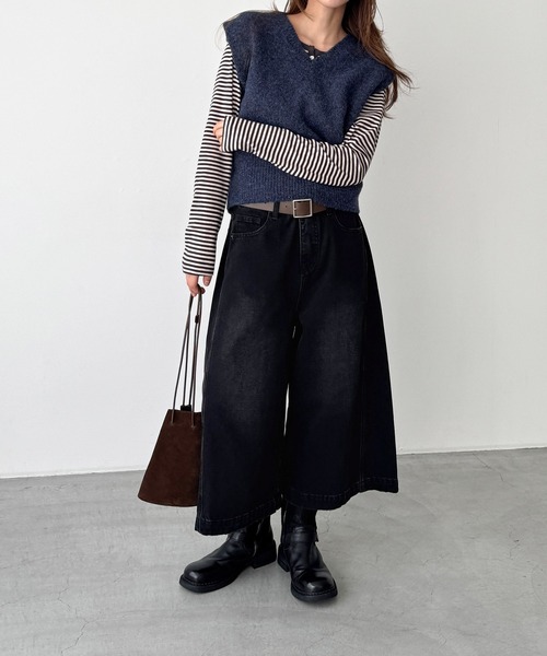 【canal jean】ダウンベスト ネイビー canal jean】ダウンベスト ネイビー