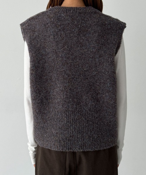 セール】El mar ウール混Vネックニットベスト（ベスト）｜CANAL JEAN