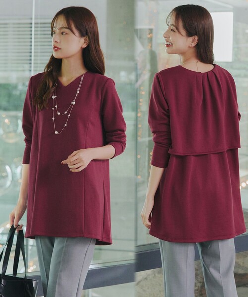 tシャツ バックフレア裏毛チュニック レディース バックフレア裏毛チュニック（Tシャツ/カットソー）｜Tiaclasse